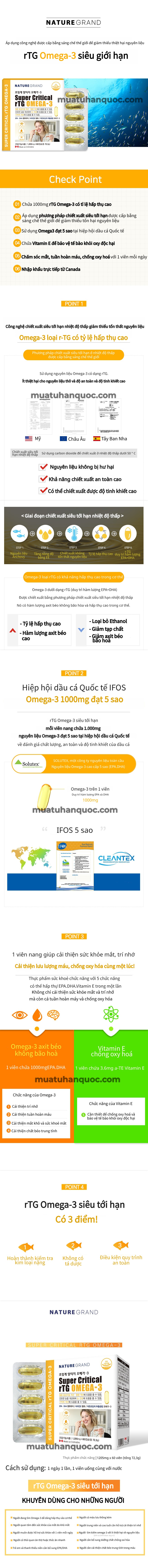 Order hàng Hàn Quốc - Nature Grand rTG Omega3