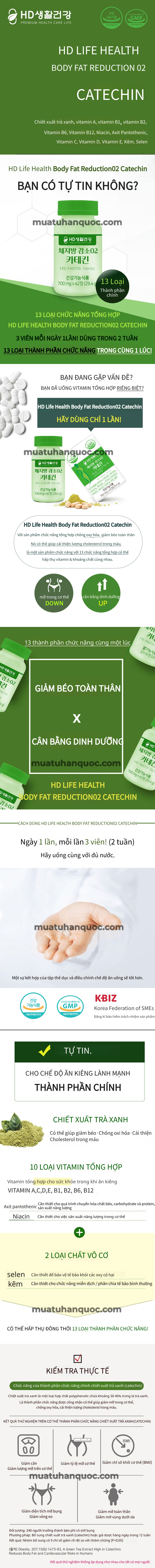 Viên Uống Hỗ Trợ Giảm Mỡ HD Life Health Order hàng Hàn Quốc